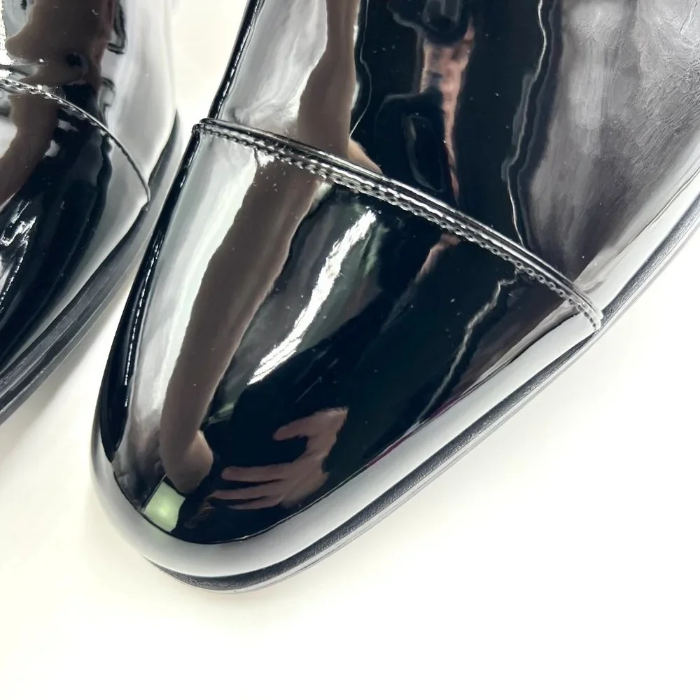 11W 11 WIDE Stacy Adams Mens Gala Black Patent Oxfords‎ Dress Shoes New